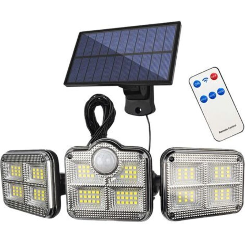 Solare Außenleuchten Mit Bewegungsmelder, 360° Drehbar, Wasserdicht Ip65, 122 Leds