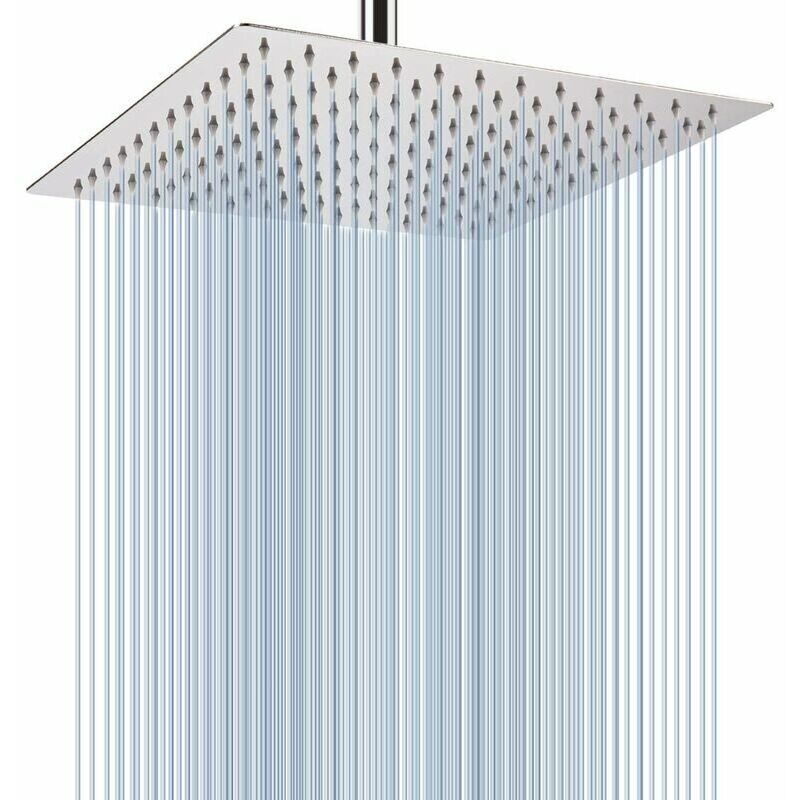 Große 30 Cm Deckenduschkopf – Quadratischer Hochdruck-duschkopf Aus Edelstahl Für Ein Komfortables Duscherlebnis – Wand- Oder Deckenmontage (chrom)