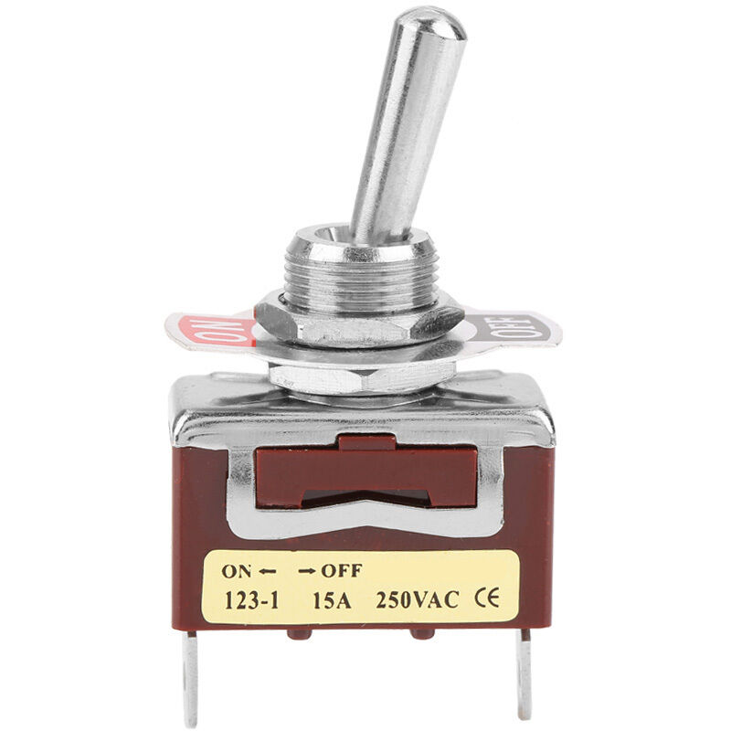 Zerodis Wippschalter On-off Momentan, 15a 250v Kippschalter 2-polig 2-stufig 12 Mm, Geeignet Für Automobile, Haushaltsgeräte, Industrielle Steuerung, Kompakte Größe