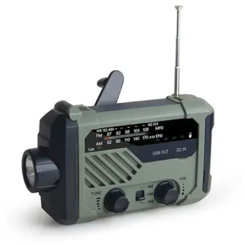 Tragbares Radio, 3-in-1 Notfall-leselampe, 2000 Mah Solar-powerbank