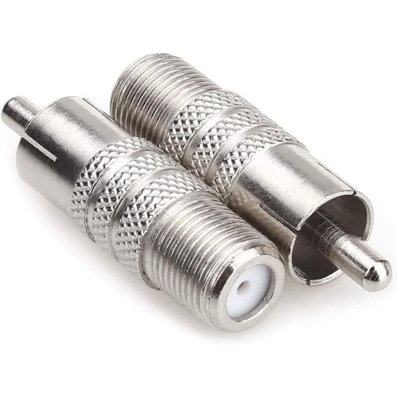 Adapter Für Composite-rca-buchse, Y-adapter Für Koaxial-videokabel Stecker, Satellitenkabel-steckverbinder, Antennensteckverbinder - 2er Pack