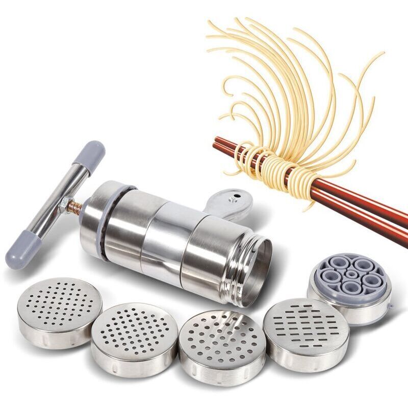 Nudelmaschinen-presse, Pasta-extruder-maschine, Manuelle Nudelteig-herstellungsmaschine Aus Edelstahl, Tragbarer Manueller Edelstahl-pastahersteller
