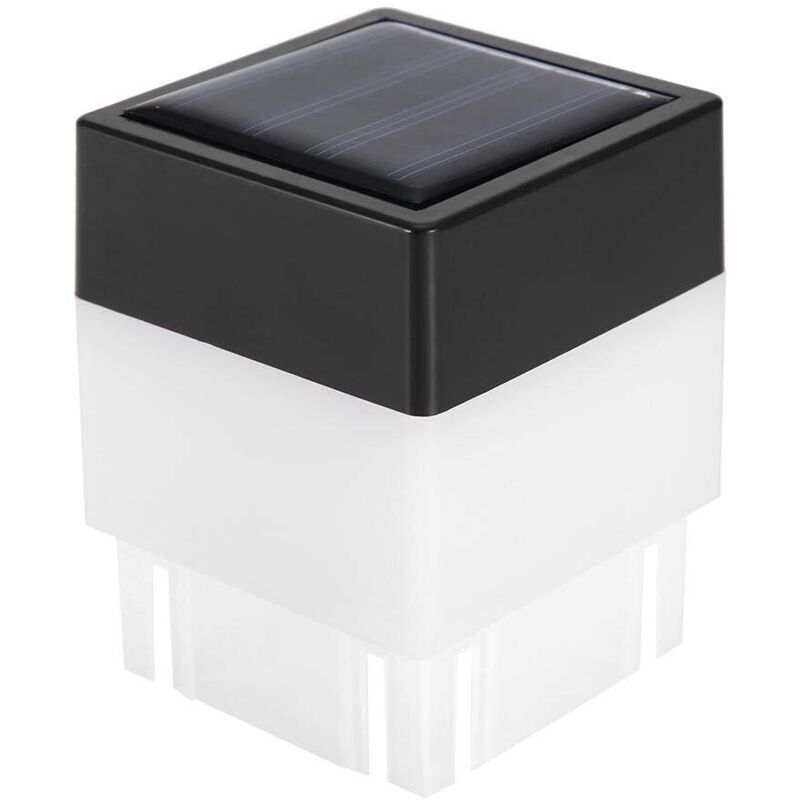 Solar-led-lampe, Quadratische Warmweiße Solar-led-leuchte Zur Außendekoration Von Gartenzaun Und Barriere