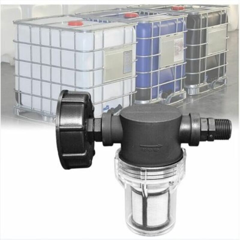 Hahn Für 1000-liter-tank, U-anschluss Für Gefilterte Regenwassernutzung Und Adapter Für Ibc-behälter S60x6 (außengewinde 1/2").
