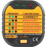 Automatischer Steckdosentester 50-60hz Uk/us/eu Für Den Haushalt Pm6860dr (eu-stecker)