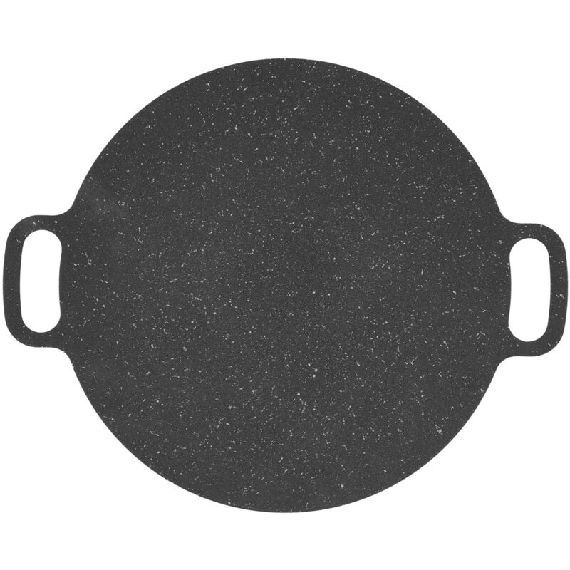 Koreanische Grillpfanne Mit Antihaftbeschichtung, Runde Bbq-heizplatte Für Innen- Und Außenküche, 28 Cm/11,02 Zoll
