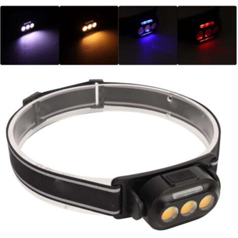 Led-stirnlampe, Usb-wiederaufladbar, 3 Helligkeitsstufen, Hohe Leuchtkraft, Wasserdichte Stirnlampe Für Nachtangeln Und Laufen, Dubuns