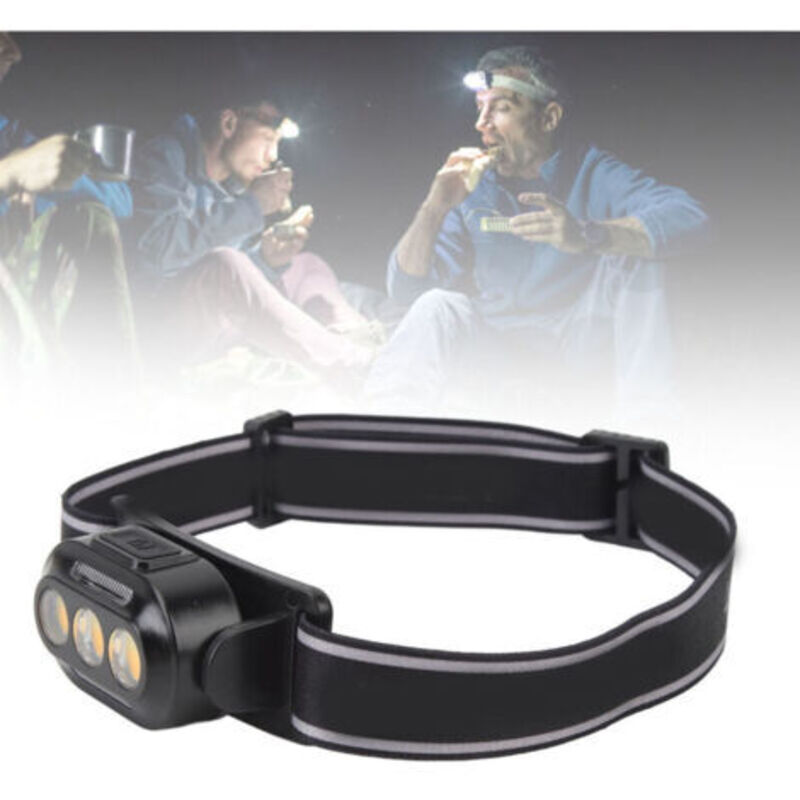 Cob-led-stirnlampe Mit Hoher Helligkeit, Tragbare Multifunktionale Aufladbare Stirnlampe Mit Anzeigen Für Camping Und Angeln, Dubuns