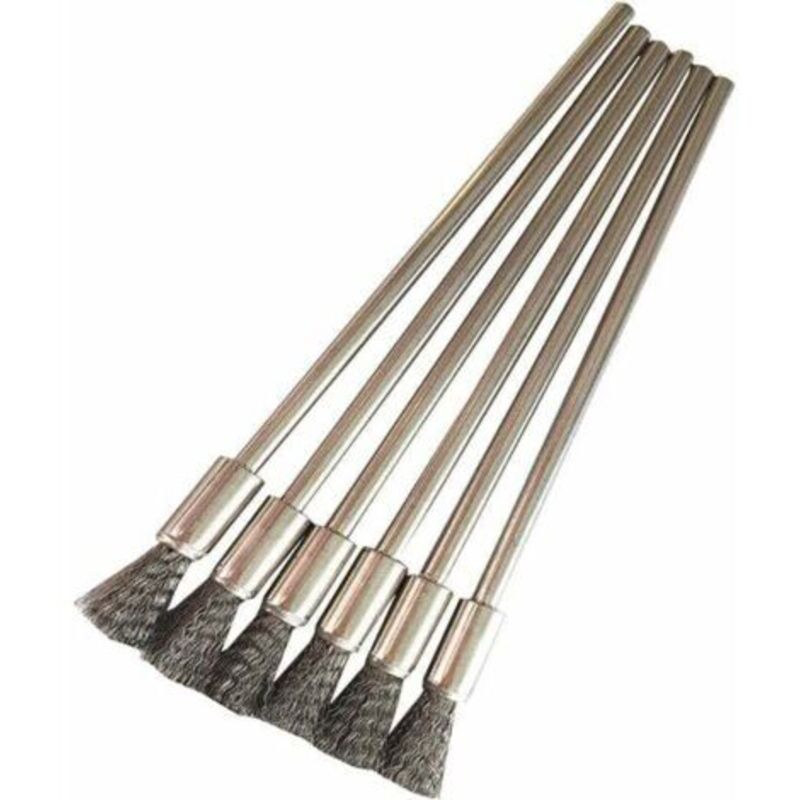 Set Mit 10 Feinen Reinigungsbürsten Aus Edelstahl, Spitzen Zum Entfernen Von Farbe, Rost Und Zum Polieren Sowie Zubehör Für Rotationswerkzeuge, 10 Mm