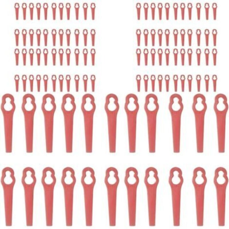 Set Mit 100 Ersatzklingen Für Rasentrimmer, Passend Für Art 26 Accu Usw.