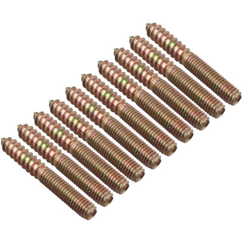 10 Stück M8 X 60 Mm Schrauben Für Holz Und Metall, Möbeldübel, Befestigungsschrauben Mit Doppelkopf, Schrauben Mit Gewindetem Schaft