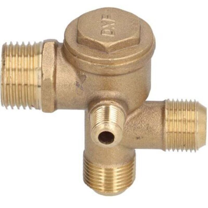 Ersatzteile Für Luftkompressorventile, Rückschlagklappen-zubehör Aus Messing Mit 4 Wegen Und Doppelrohr, 10x16x16x20,5 Mm / 0,4x0,6x0,6x0,8 Zoll