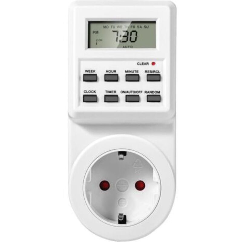 Programmierbare Elektrische Und Digitale Steckdose, Programmierbare Steckdose Mit Alternierenden Und Wiederholenden Zyklen, Programmierbare Zeitschaltsteckdose Mit Lcd