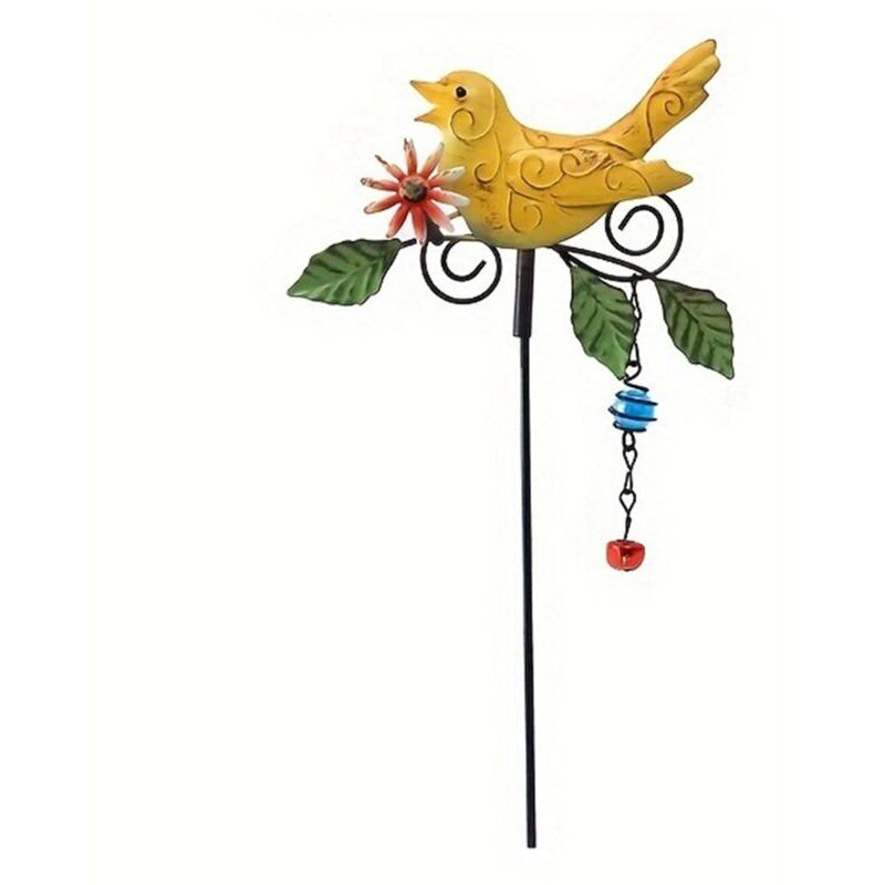 1 Stück Metall-garten-picket Für Vögel, Windspiel Mit Glocke, Außendekoration, Vogeldekorationen, Weihnachten, Wind