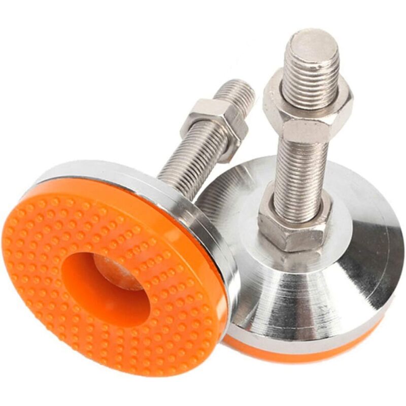 2 Stück Gewinde M10 Möbel Heavy Duty Füße, Verstellbare Nivellierfüße Aus Stahl, Bein-nivellierer Für Schränke Und Tische, Schraubenfußstütze, Maschinensockel, Durchmesser 60 Mm