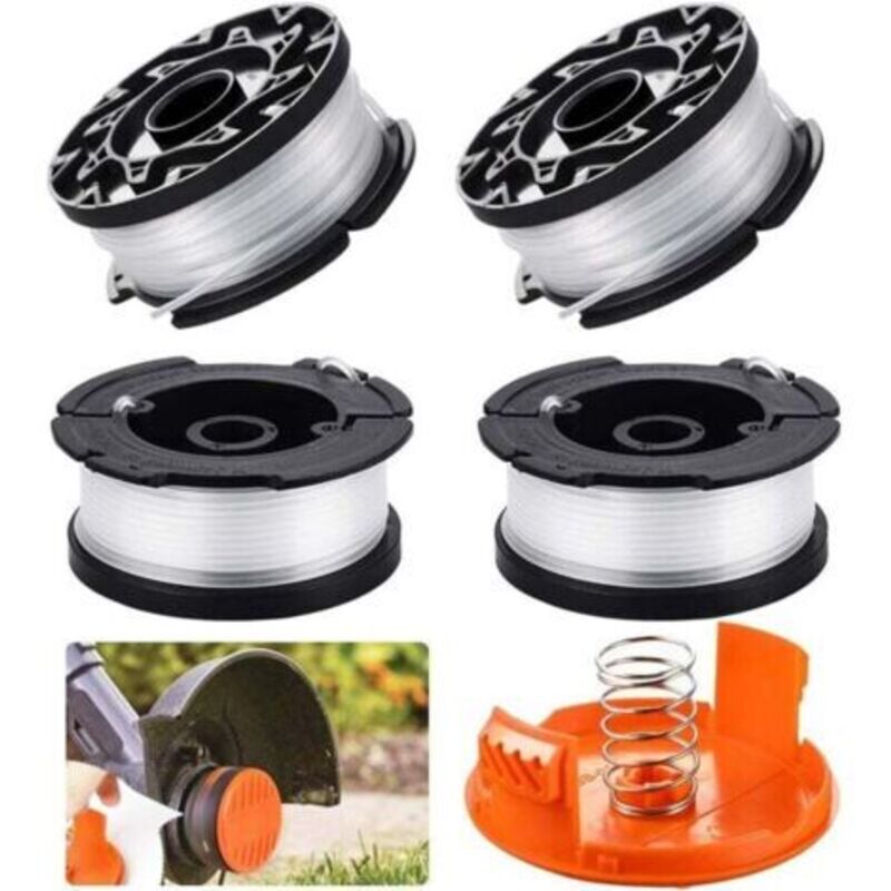 4 Stück Ersatzspulen Für Rasenmäher, Weiß, Automatische Nachführung, Nylon-ersatzspule Für Rasentrimmer Und Grasschneider, 1,65 Mm Durchmesser
