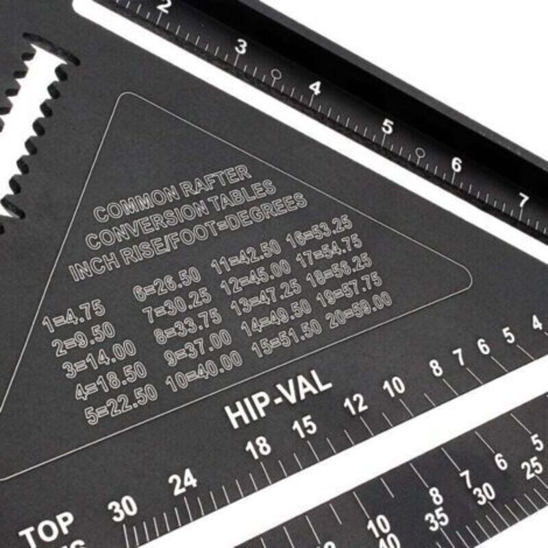 Equerre Tischler Multi Funktionen 180 Mm - Winkel Führung 45 90 Grad Aus Metall Aluminium