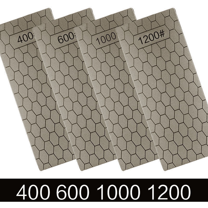 Satz Von 4 Diamantbeschichteten Schleifplatten, Diamant-wetzstein Mit Wabenoberfläche, Körnung 400/600/1000/1200