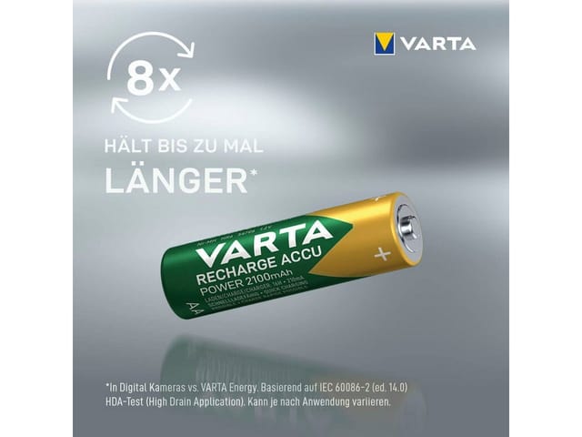 VARTA Recharge Accu Recycled AA 2100 mAh Akkupacks Mignon AA 2100 mAh (6 St)