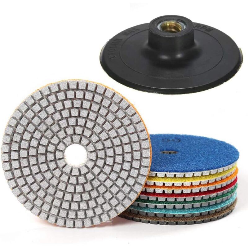 Stücke Von 4-zoll-diamant-schleifscheiben Mit Halterung Zum Polieren Von Granit, Beton Und Keramik