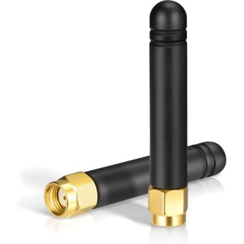 Mini-wlan-antenne, Dual-band 2,4 Ghz / 5 Ghz / 5,8 Ghz, 2 Dbi, Mimo, Rp-sma-stecker, Für Wlan-router, Wireless-netzwerkkarte, Ip-sicherheitskamera, Usb-adapter, Videoüberwachungsmonitor, 2er-pack