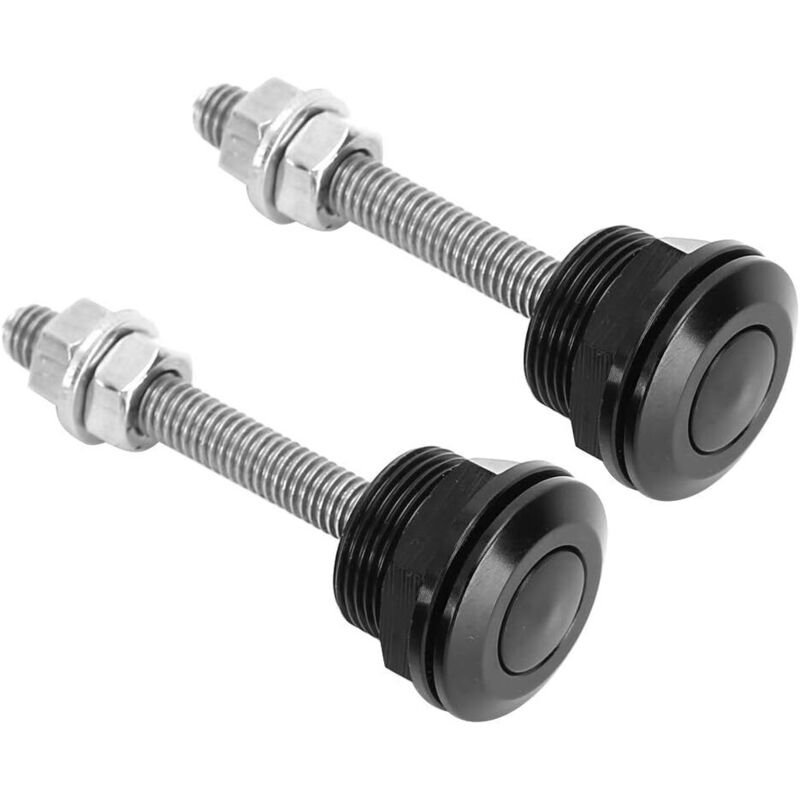 Motorhauben-verschlussclip, 2 Stück Aus Aluminiumlegierung + Eisen, Universell Einsetzbar, Motorhaubenstift, Schnellverschluss-knopf, Stoßfänger-clip-befestigung (22 Mm)