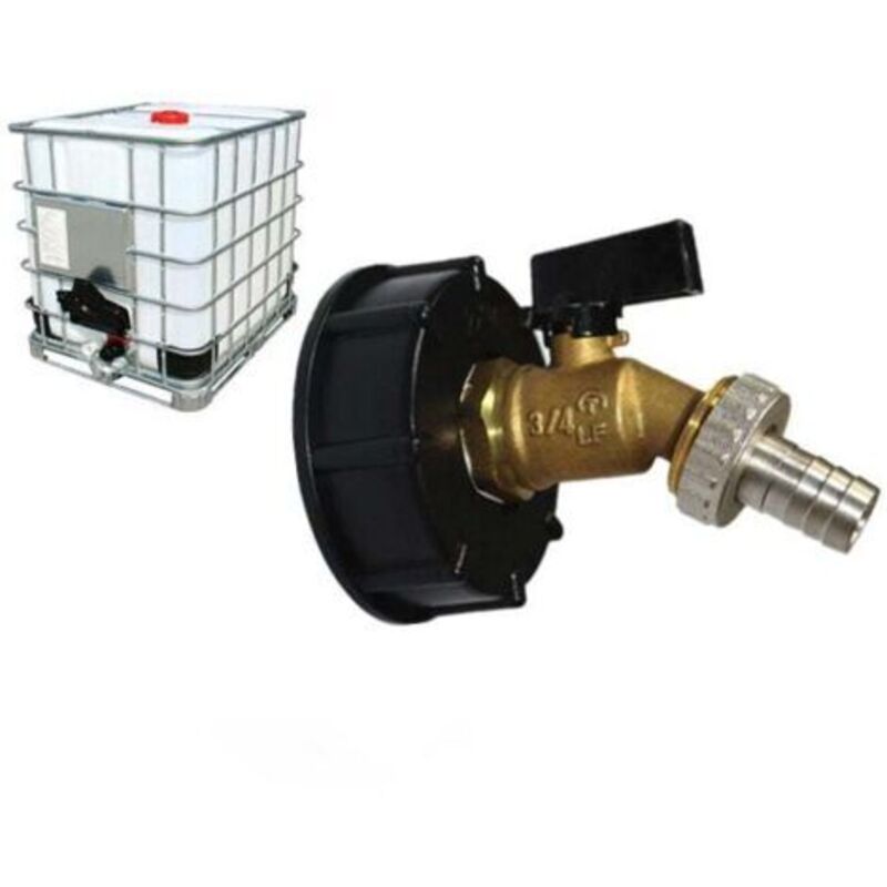Ibc-adapter 1000 L Ibc-tankadapter S60x6-tankadapter Für Gartenhahn Aus Messing (s606 Dickes Gewinde Schwarz Schmetterlingsgriff Export Pagode)