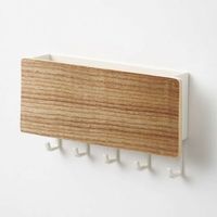 Schlüsselkasten, Holz-briefträger Und Haken Für Schlüsselkasten, Wandmontierter Briefträger Aus Nicht Porösem Holz Mit 5 Holzhaken Und 5 Kunststoffhaken, Kombinationsschloss