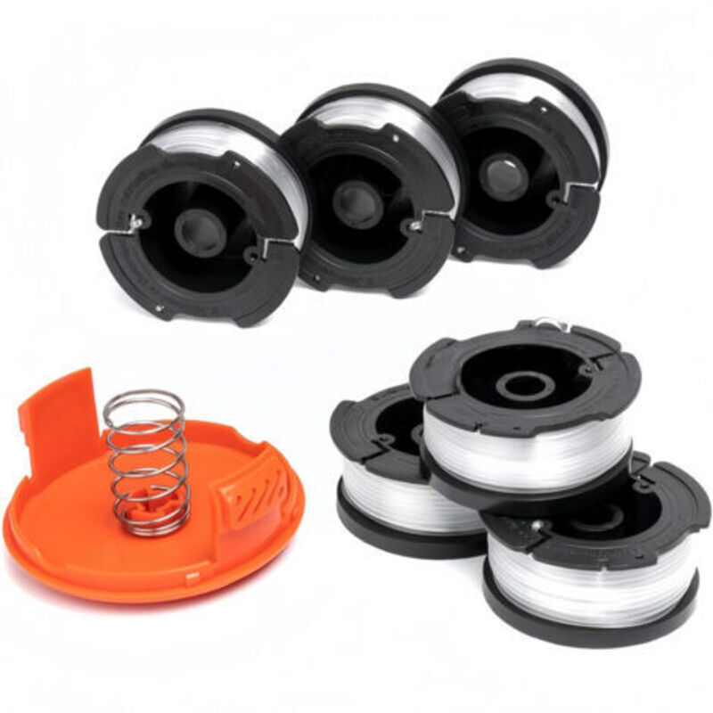 7 Stück Af-100-3zp Spule, Linie & Kappe Mit Feder, Hochwertige, Langlebige Neue Ersatzteile Für Black & Decker