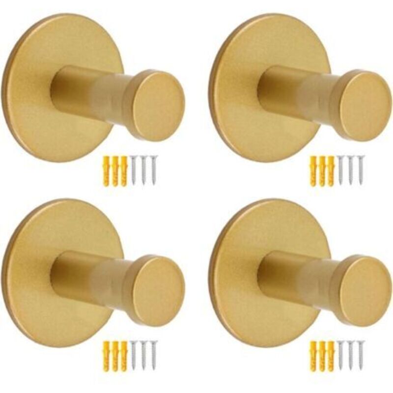 Set Aus 4 Wandhaken Aus Edelstahl Für Handtücher, Bademäntel, Hüte Und Kleidung, Metallbeschläge