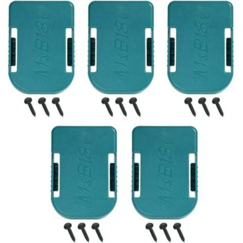 5er-pack Halterungen Für Makita-akkus, Auch Kompatibel Mit Bosch 18v – Akkuabdeckung, Wand- Oder Regalhalterung Mit Gürtelclip