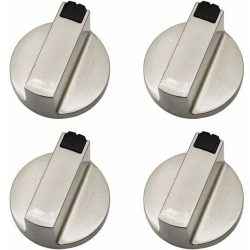 Gaskochfeldknöpfe - 4er-pack Metall-bedienknöpfe, 6 Mm, Für Backofen Und Herd
