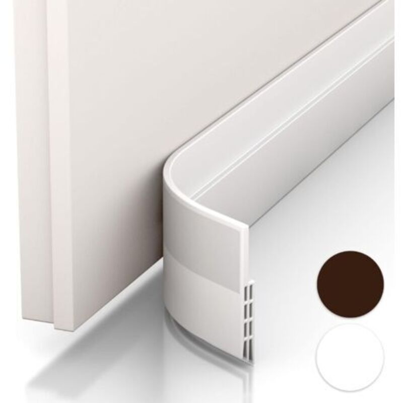 Türdichtung Unten, Flexibles Silikon-dichtband, Schall- Und Wärmeisolierend, Geräusch-, Staub- Und Kältedämmend, Gegen Mäuse, Ameisen, Kakerlaken Und Insekten (5 X 80 Cm, Weiß)