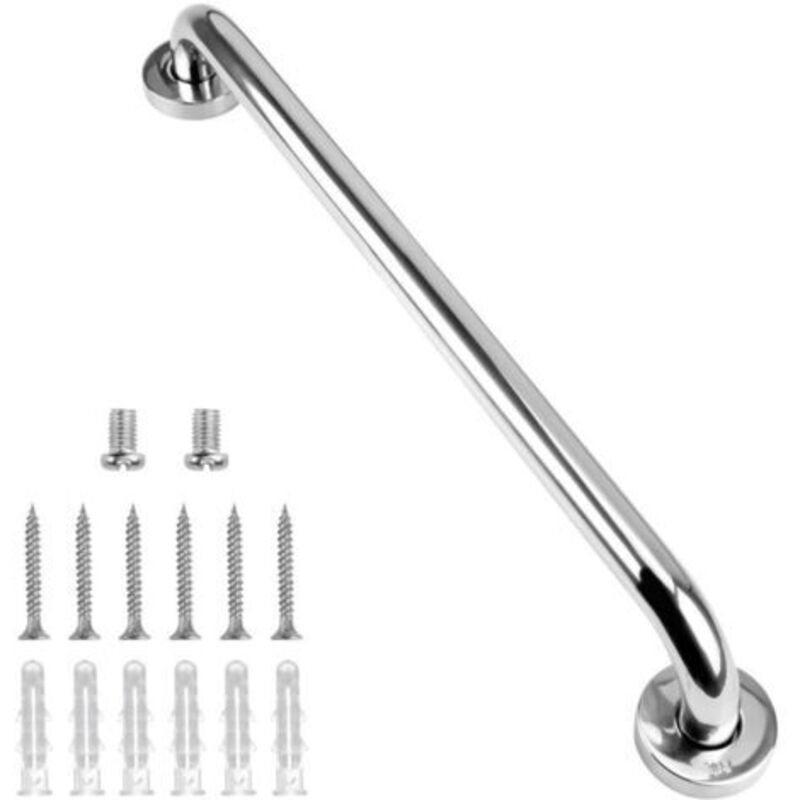 Griffstange Für Badezimmer, 50 Cm Rutschfeste Haltegriff Aus Edelstahl 304, Sicherheitsgriff Zur Gleichgewichtshilfe In Chrom Für Toilette, Küche Und Schlafzimmer, Verdeckte Wandbefestigung