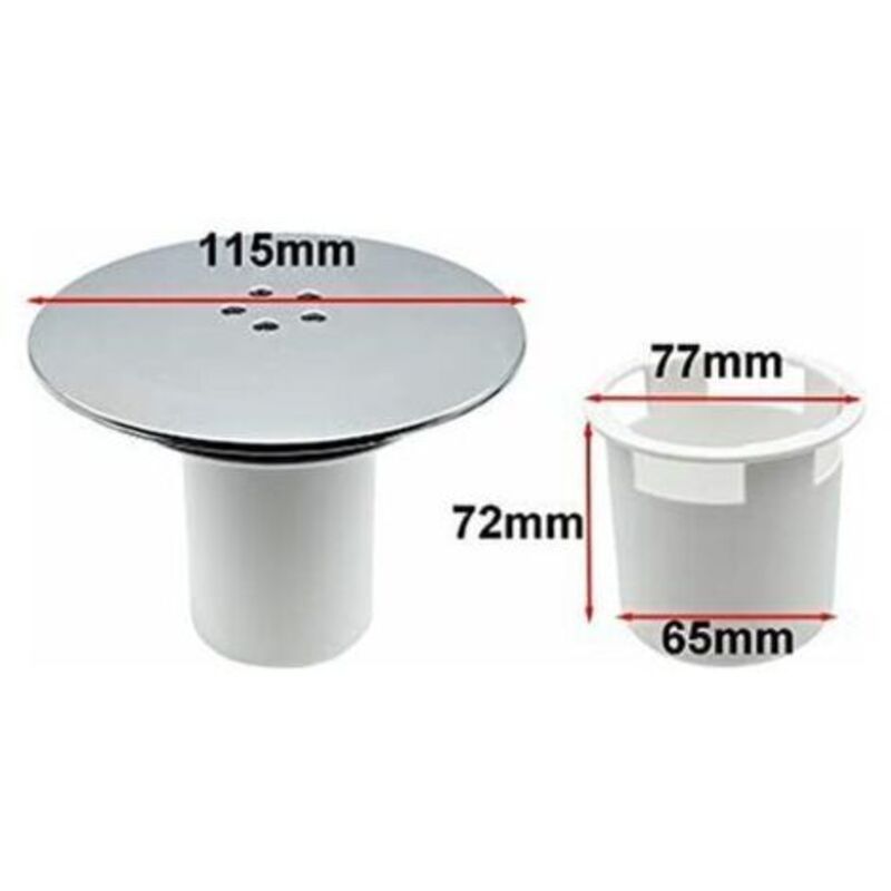Bonde Douche, Duschablauf 90 Mm/115 Mm, Ersatz Für Duschsiphon-deckel Von Debuns