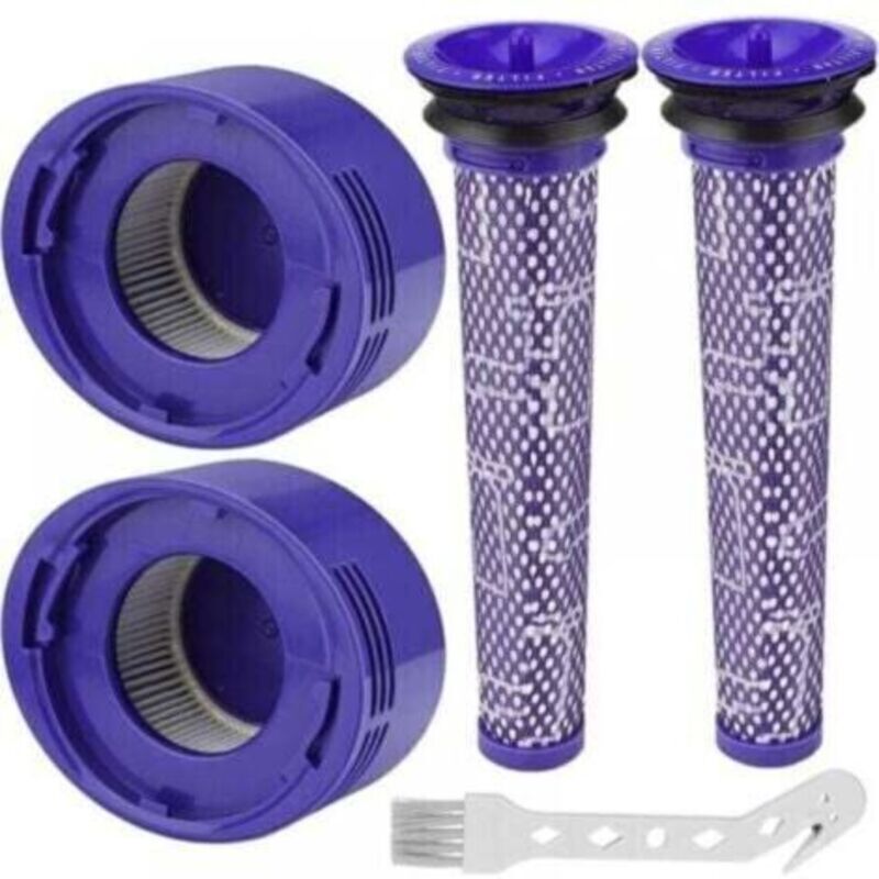 Filter Für Dyson V8/v7, Ersatzwaschbare Filter Für Dyson V7/v8 Absolute Und Animal Staubsauger, Staubsaugerzubehör Für Dyson V8 Mit 2 Hepa-nachfiltern, 2 Vorfiltern, 1 Reinigungswerkzeug