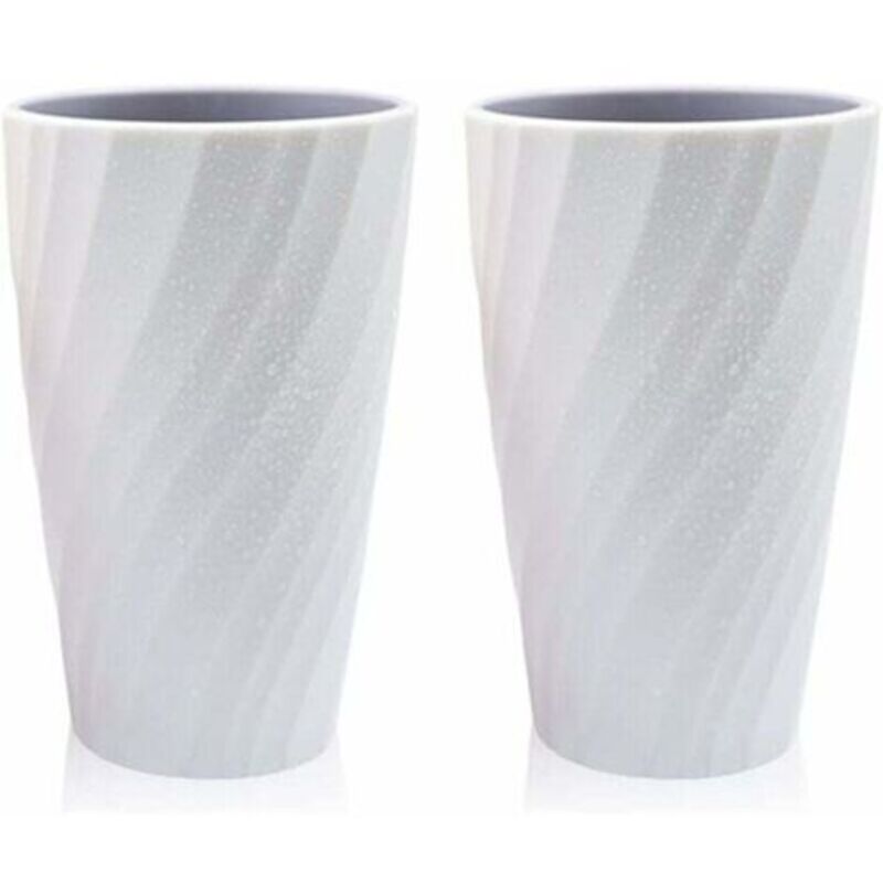 Set Von 2 Weichen Und Unzerbrechlichen Zahnbürstenbechern Für Das Badezimmer (weiß)