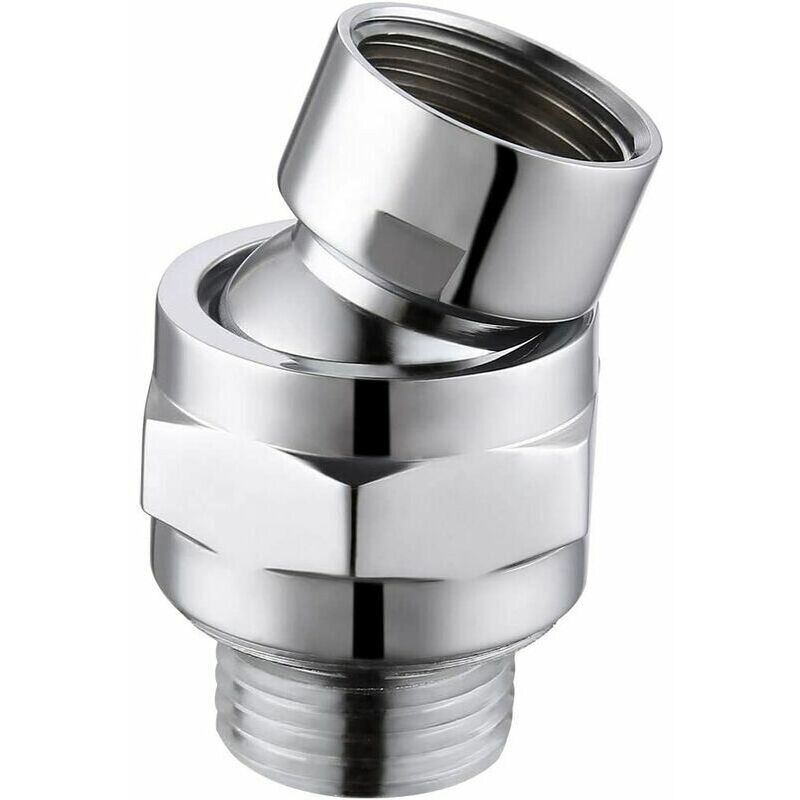 Verbindung Zum Duschschlauch, Drehbarer Kugelgelenk-duschkopf-anschluss Aus Messing, Universell Verstellbar, G1/2, Chrom