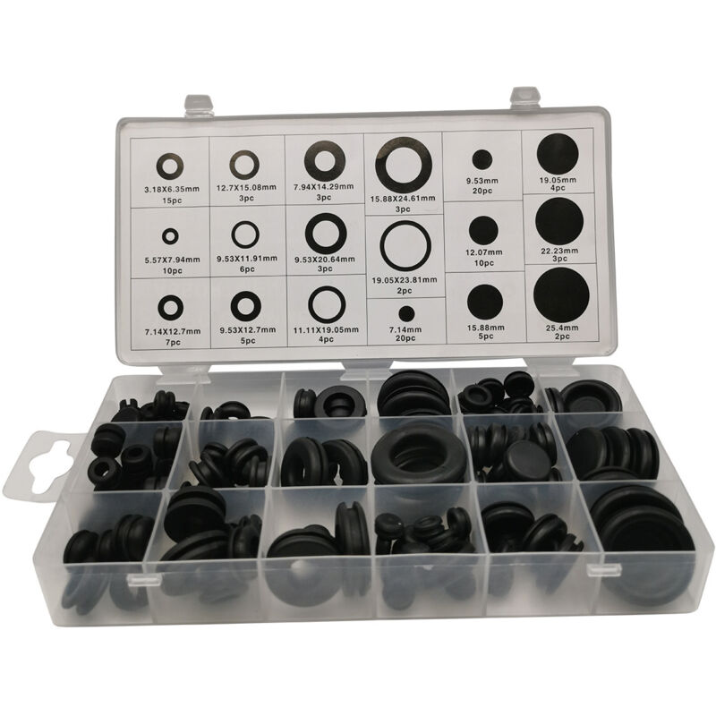 Set Aus 125 Gummifädern In 18 Größen, Gummistopfen, Verschlussstopfen