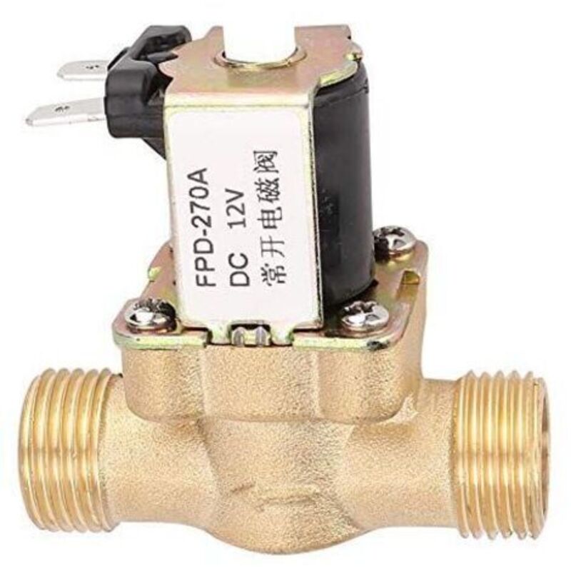 Messing-einlasswassermagnetventil, Normal Offen, G1/2 Zoll, Für Magnetventile, Geeignetes Medium: Wasser, Betriebstemperatur: 0 Bis 85 °c (dc 12 V)