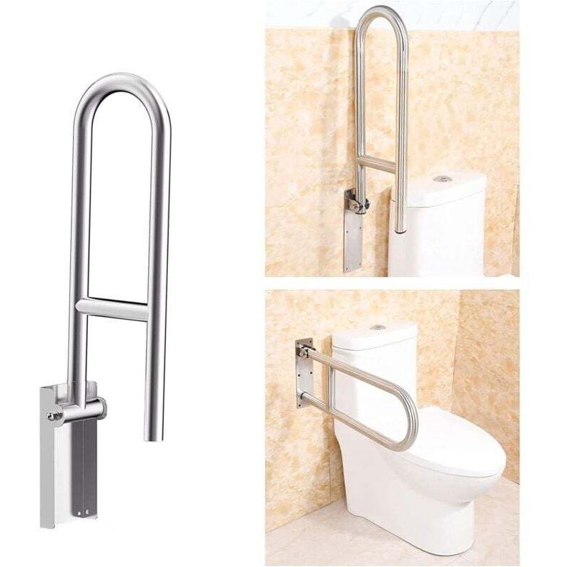 Stützgriff Für Behindertengerechte Wcs, Klappbarer Sicherheitsgriff Für Toiletten, Stützgriff Mit Leuchtendem Ring, 90° Vertikale Drehung