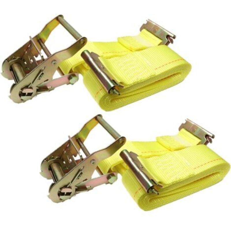 2er-set Ratschengurte – Robuste 2" X 12' Logistikgurte – Ladungssicherungsgurte, E-track-logistikgurte
