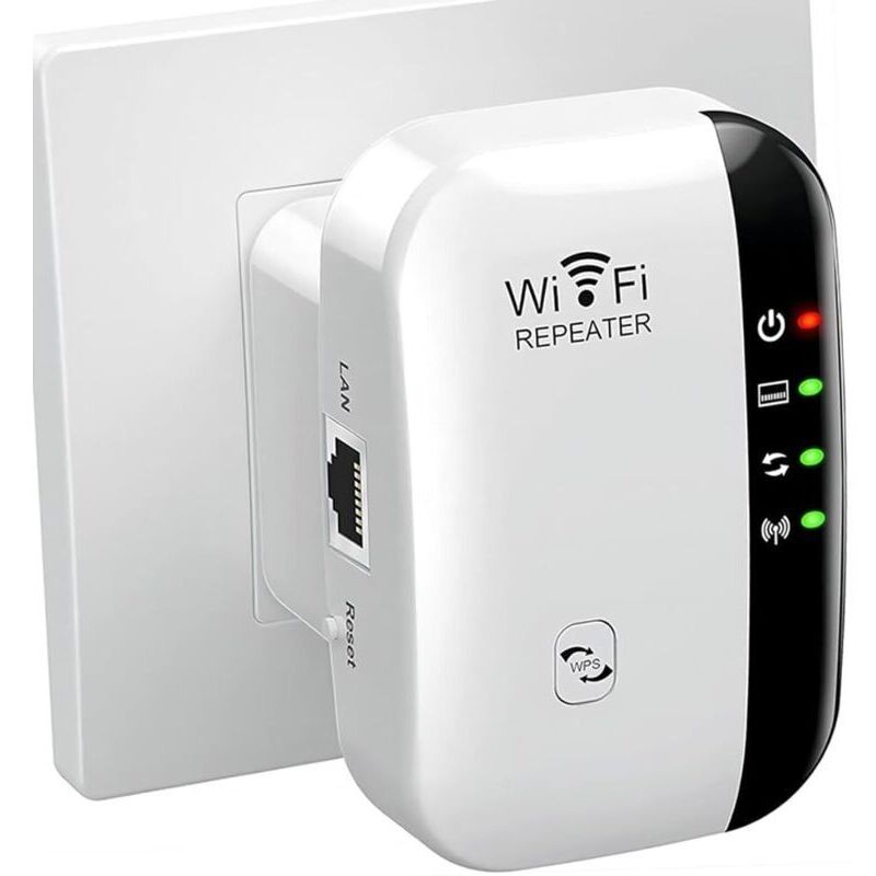 Starker Wifi-repeater 300mbps, Starker Wifi-verstärker 2.4ghz, Wifi-reichweitenverstärker, Kabelloser Wifi-repeater Mit Ethernet-anschluss, Wifi-extender, Wifi-booster, Wps-schutz