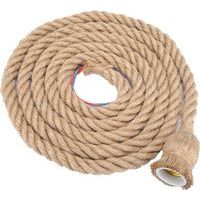 3m E27 Vintage Hanfseil-deckenleuchte, Aufhängung, Lampenfassung 85-265v