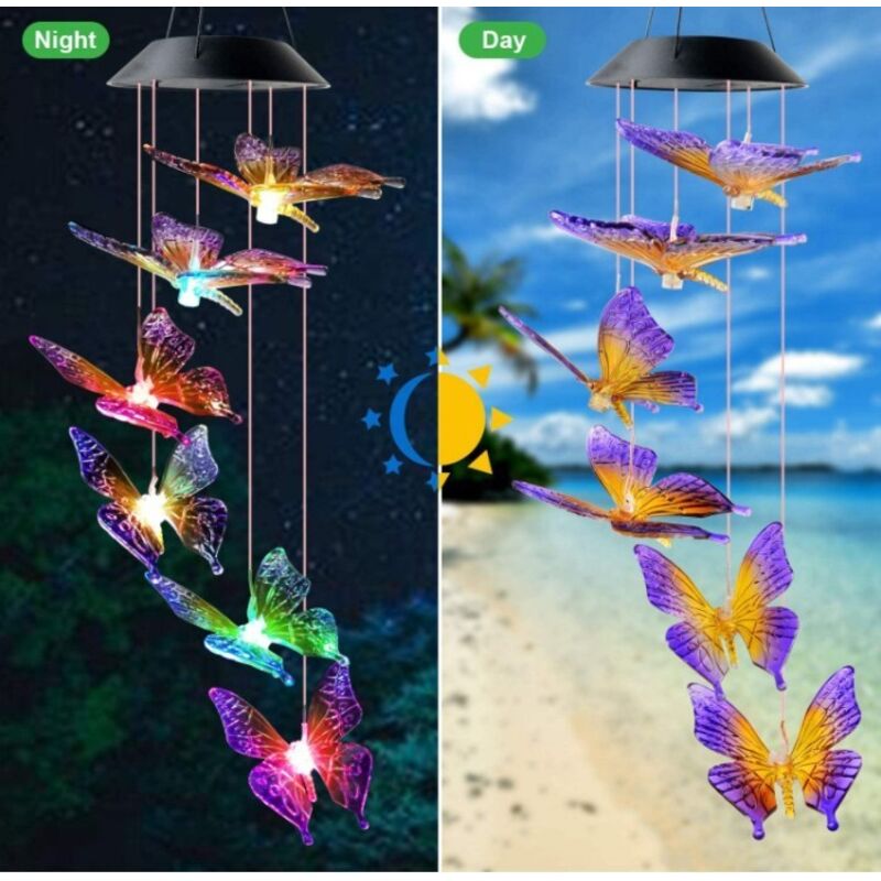 Schmetterling-solarleuchte, Bunte Dekorative Lampe Für Den Außengarten