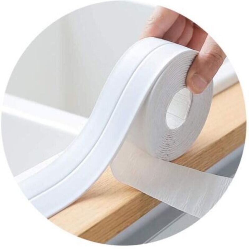 Gemeinsames Silikon Weiß Badezimmer, Dichtungsband Für Küche Oder Badezimmer, Selbstklebendes Schimmel- Und Leckagefestes Band Geeignet Für Viele Anlässe (3,2m X 3,8cm)