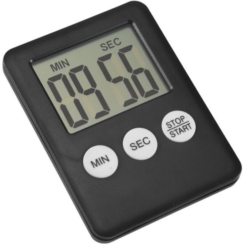 Dünner Digitaler Lcd-küchentimer Mit Quadratischem Design, Magnet Und Alarm