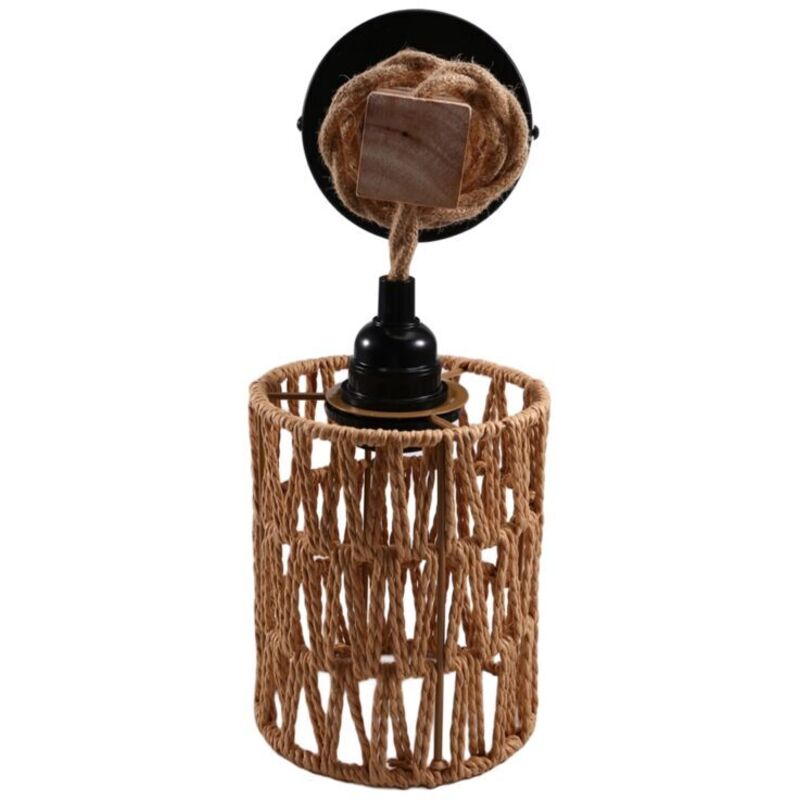 Einfach Zu Installierende Rattan-wandleuchten, Bohème-stil Für Schlafzimmer, Wohnzimmer, Kinderzimmer Und Flur, Ohne Glühbirne