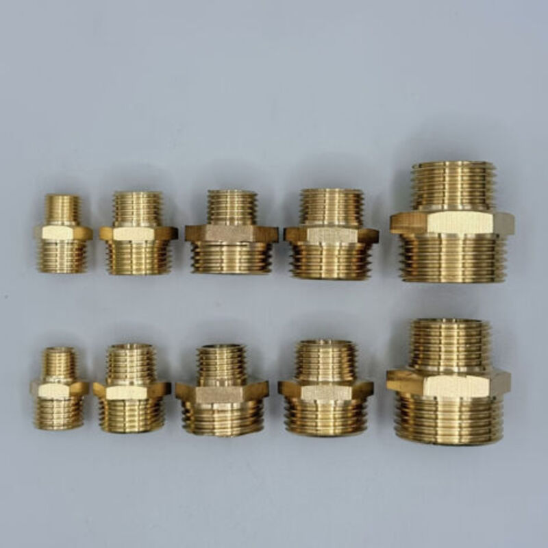 Satz Von 10 Messing-verbindungsstücken Mit Doppelter Außengewinde – Metallische Rohrverbindungen, Kompatibel Mit Europäischen Und Amerikanischen Normen