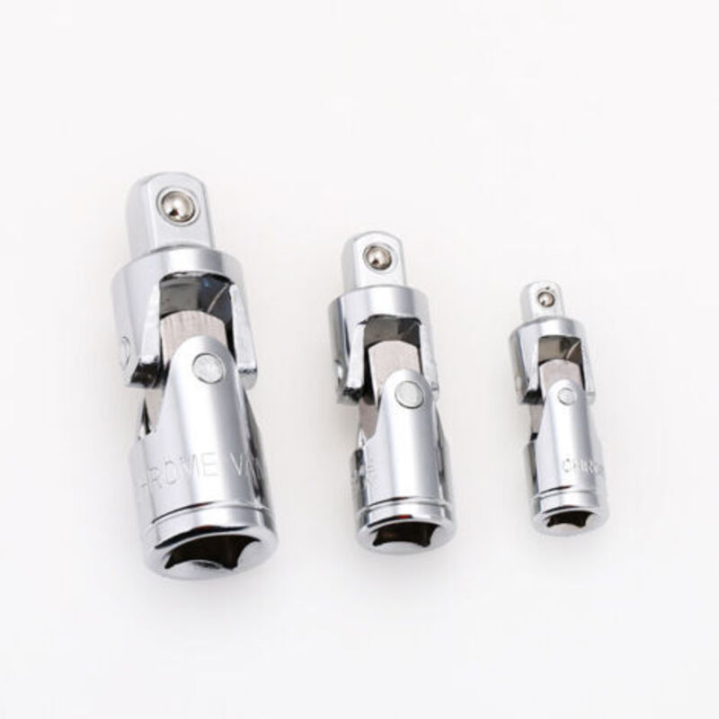 Satz Aus 3 Universalen Schlag-nüssen Aus Cr-v-stahl Mit Antrieb 1/4, 3/8 Und 1/2 Zoll Für Schwer Zugängliche Befestigungen, Robust Und Langlebig